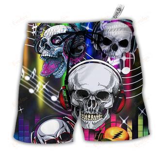 Skull Aloha Skull Music Lets Get High Beach Short | Newhawaiianshirts AU