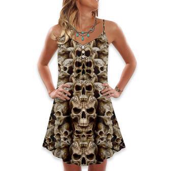 Skull Dark Inside Everyone - V-Neck Sleeveless Cami Dress | Newhawaiianshirts AU