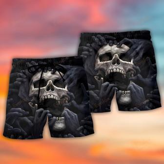 Skull Dark Screaming Hell's Hand Beach Short | Newhawaiianshirts AU