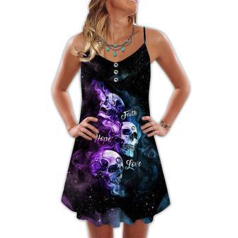 Skull Faith Hope Love Mysterious - Summer Dress | Newhawaiianshirts UK