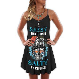 Skull Sassy Skull Salty By Choice - Summer Dress | Newhawaiianshirts UK