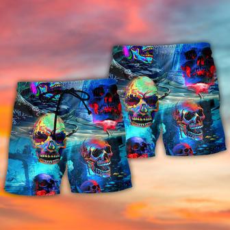 Skull Style Deep In The Ocean Beach Short | Newhawaiianshirts