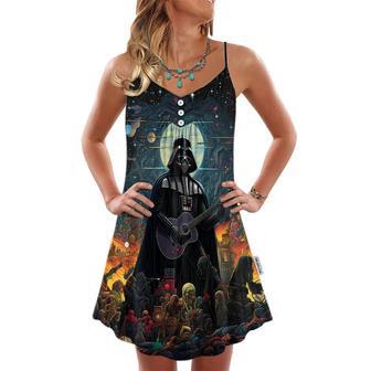 Star Wars Darth Vader Nobody Can Stop Me Playing Guitar - V-Neck Sleeveless Cami Dress | Newhawaiianshirts UK