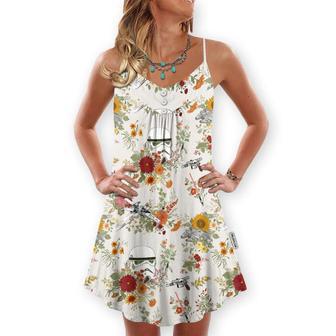 Starwars Stormtrooper Flower Vintage Autumn - V-Neck Sleeveless Cami Dress | Newhawaiianshirts AU