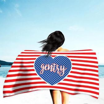 Summer American Custom Name Personalized Beach Towels Monogrammed | Newhawaiianshirts AU