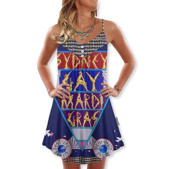 Sydney Gay Mardi Gras Vibe - V-Neck Sleeveless Cami Dress | Newhawaiianshirts DE