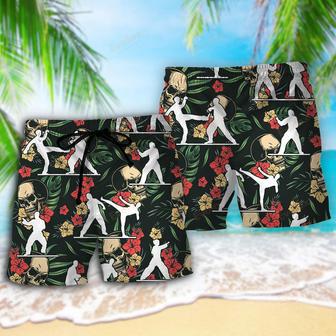 Taekwondo Tropical Floral Beach Short | Newhawaiianshirts UK