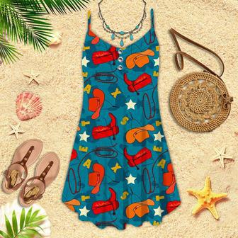 Texas Cowboy Style Spaghetti Strap Summer Dress | Newhawaiianshirts DE