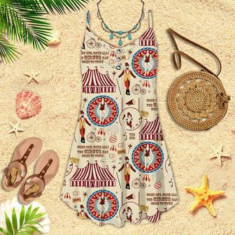 The Circus Has Come To Town Spaghetti Strap Summer Dress | Newhawaiianshirts DE