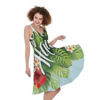 Toucan Aloha Hawaii Print Sleeveless Knee Length Dress | Newhawaiianshirts DE