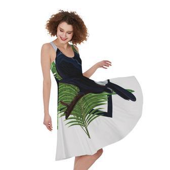 Tropical Toco Toucan Print Sleeveless Knee Length Dress | Newhawaiianshirts DE