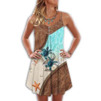 Turtle Love Beach Leather Style - Summer Dress | Newhawaiianshirts DE