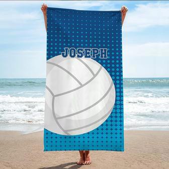 Volleyball Theme Monogrammed Beach Towels Adults Kids Unique Gift | Newhawaiianshirts CA