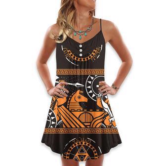 Warrior Spartan Pattern Basic - V-Neck Sleeveless Cami Dress | Newhawaiianshirts DE