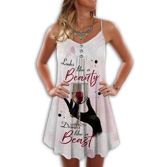 Wine And Summer Vibes Drink Like A Beast - Summer Dress | Newhawaiianshirts AU