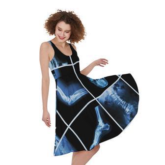 X-Ray Film Radiology Print Sleeveless Knee Length Dress | Newhawaiianshirts AU