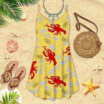 Yellow Crawfish Lemon Spaghetti Strap Summer Dress | Newhawaiianshirts AU