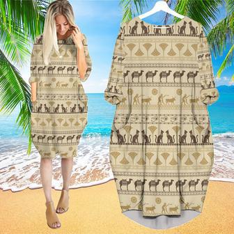 Ancient Egypt Long Sleeve Midi Dress | Newhawaiianshirts AU