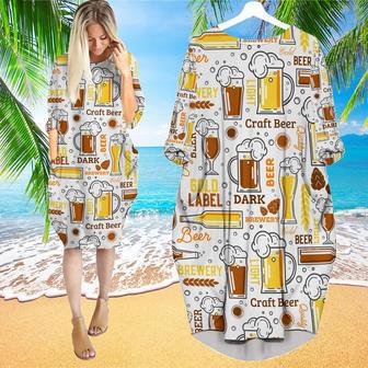 Beer Born To Drink Long Sleeve Midi Dress | Newhawaiianshirts UK