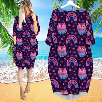 Bisexual Bi Pride Long Sleeve Midi Dress | Newhawaiianshirts AU