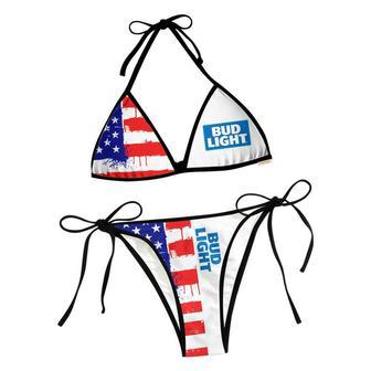 Bud Light American Flag Triangle Beach Bikini | Newhawaiianshirts AU