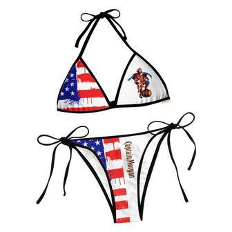 Captain Morgan American Flag Triangle Beach Bikini | Newhawaiianshirts