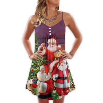 Christmas Funny Santa Claus Gift For Xmas So Happy - V-Neck Sleeveless Cami Dress | Newhawaiianshirts DE