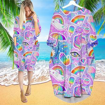 Colorful Rainbow What About Some Rainbow LGBT Long Sleeve Midi Dress | Newhawaiianshirts UK