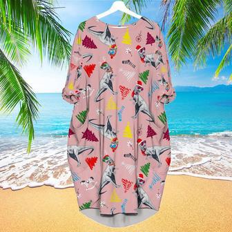 Dinosaurs Merry Christmas Long Sleeve Midi Dress | Newhawaiianshirts UK