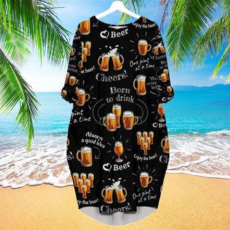 Enjoy The Beer Long Sleeve Midi Dress | Newhawaiianshirts CA