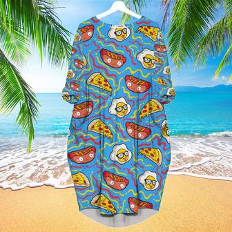 Funny Food Long Sleeve Midi Dress | Newhawaiianshirts CA