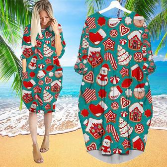 Gingerbread Cookies Christmas Sweets Long Sleeve Midi Dress | Newhawaiianshirts