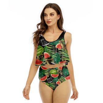 Guinness Watermelon Ruffled Vest Swimsuit | Newhawaiianshirts CA