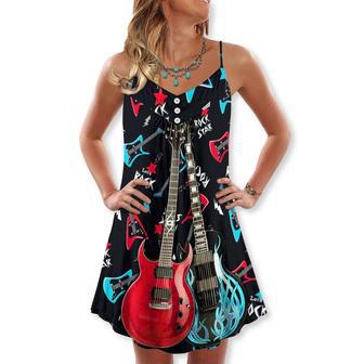 Guitar All I Need Is Playing Music - V-Neck Sleeveless Cami Dress | Newhawaiianshirts UK