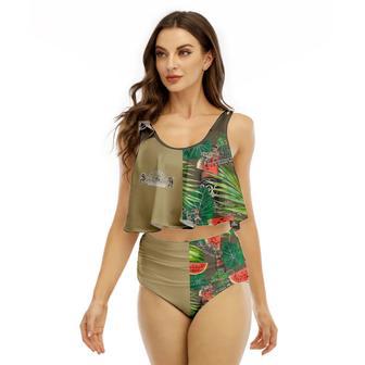 Half Side Firestone Walker Watermelon Ruffled Vest Swimsuit | Newhawaiianshirts