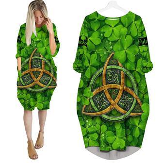 Happy St Patrick's Day Irish Long Sleeve Midi Dress | Newhawaiianshirts CA