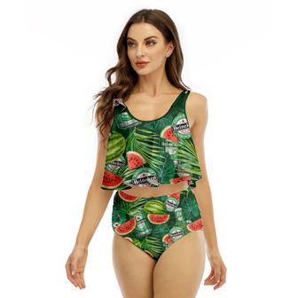 Heineken Watermelon Ruffled Vest Swimsuit | Newhawaiianshirts DE