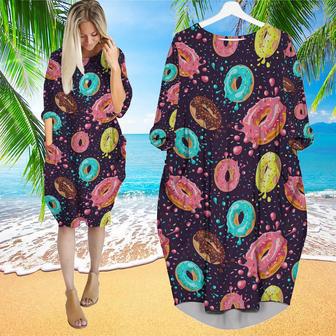 I Love Donuts Life Is Better Long Sleeve Midi Dress | Newhawaiianshirts UK