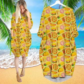 Life Is Better With Fast Food Long Sleeve Midi Dress | Newhawaiianshirts AU