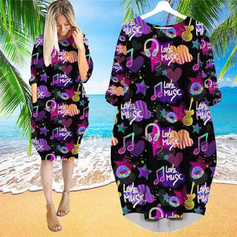 Life Is Better With Music Long Sleeve Midi Dress | Newhawaiianshirts UK