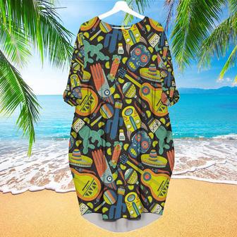 Mexican Music Life Colorful Long Sleeve Midi Dress | Newhawaiianshirts CA