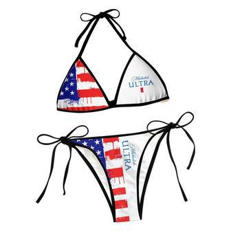 Michelob Ultra American Flag Triangle Beach Bikini | Newhawaiianshirts CA