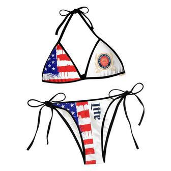 Miller Lite American Flag Triangle Beach Bikini | Newhawaiianshirts AU