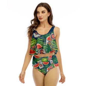 Miller Lite Watermelon Ruffled Vest Swimsuit | Newhawaiianshirts AU