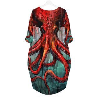 Octopus Long Sleeve Midi Dress | Newhawaiianshirts CA