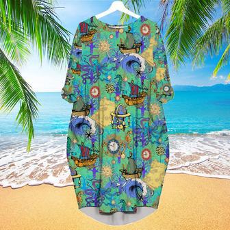 Octopus Sea Voyages Long Sleeve Midi Dress | Newhawaiianshirts AU