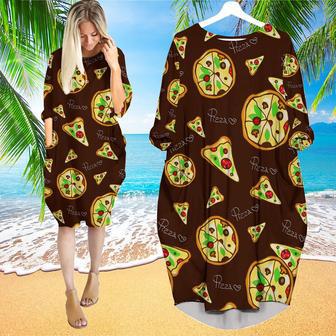 Pizza Summer Long Sleeve Midi Dress | Newhawaiianshirts AU