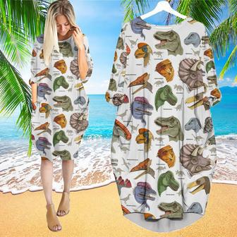 Realistic Dinosaurus Long Sleeve Midi Dress | Newhawaiianshirts