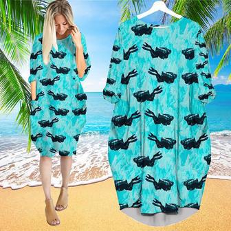 Scuba Diving Long Sleeve Midi Dress | Newhawaiianshirts UK