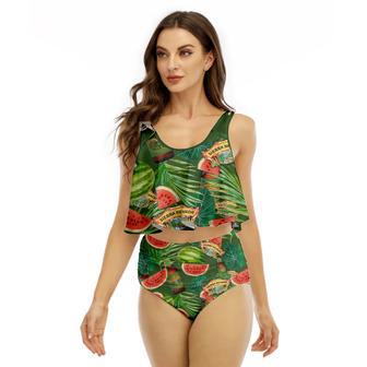 Sierra Nevada Watermelon Ruffled Vest Swimsuit | Newhawaiianshirts UK